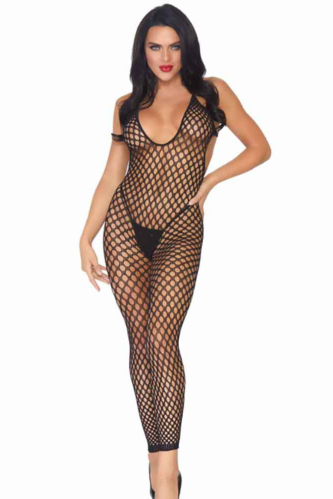 Crochet Net Crotchless Bodystocking
