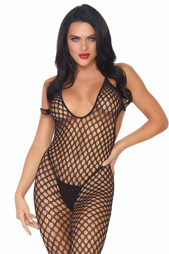 Crochet Net Crotchless Bodystocking