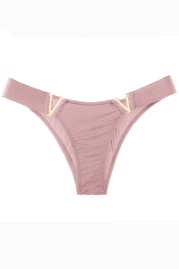 Pink Cheeky Cut Panty with V Shape