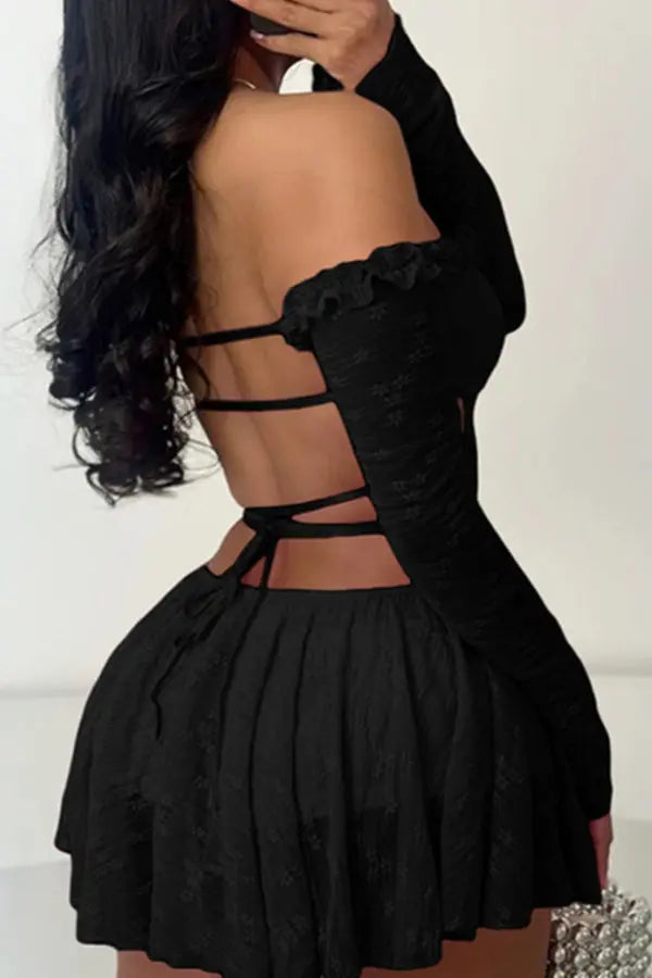Sultry Black Mini Dress Lingerie Diva