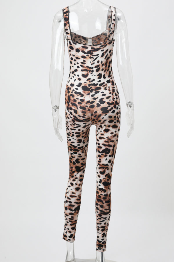 Night on the Prowl Leopard Jumpsuit