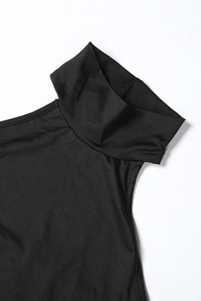 Black Halter Neck Cut Out Maxi Dress