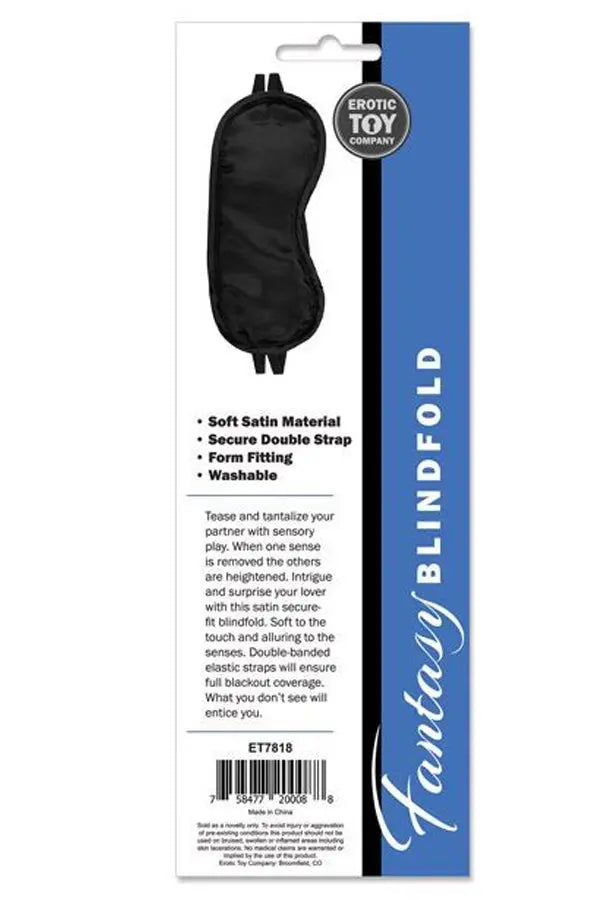 Erotic Black Satin Fantasy Blindfold Eldorado