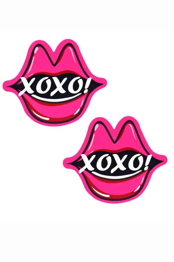 Pink XOXO Lip Pasties Lingerie Diva