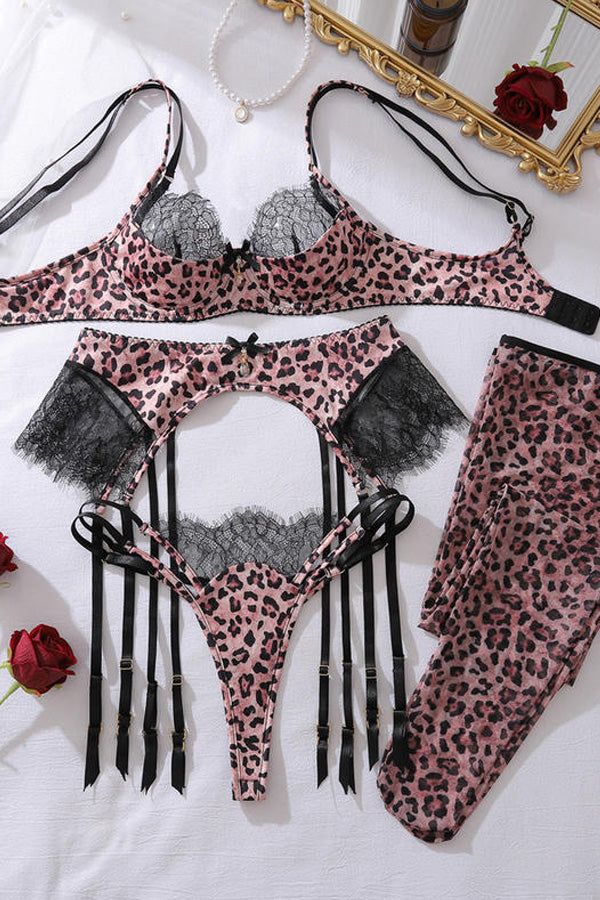 Sexy Leopard Print Lingerie Set