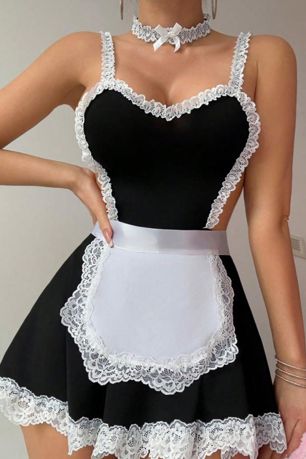 Sexy Black Maid Costume Lingerie