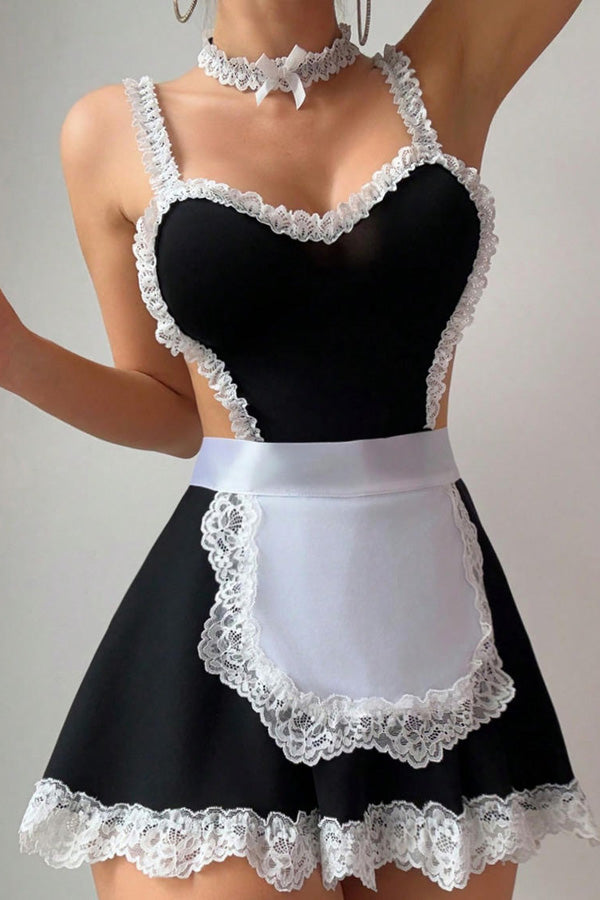 Sexy Black Maid Costume Lingerie