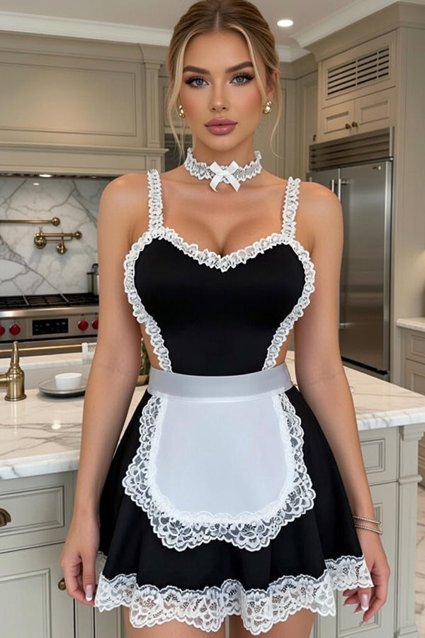 Sexy Black Maid Costume Lingerie