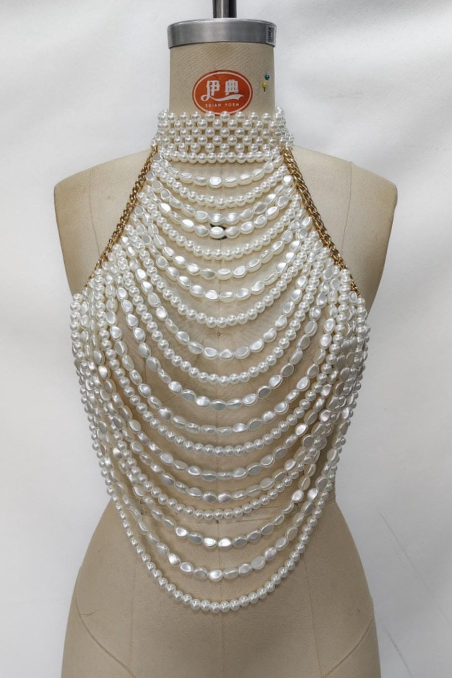 Multi-Strand Pearl Body Chain