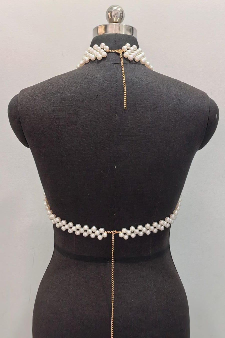 Multi-Strand Layered Pearl Body Necklace