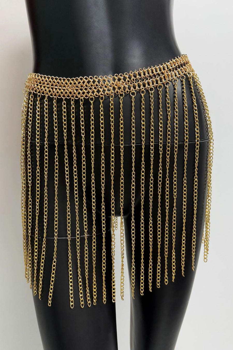 Gold Chain Fringe Waist Belt