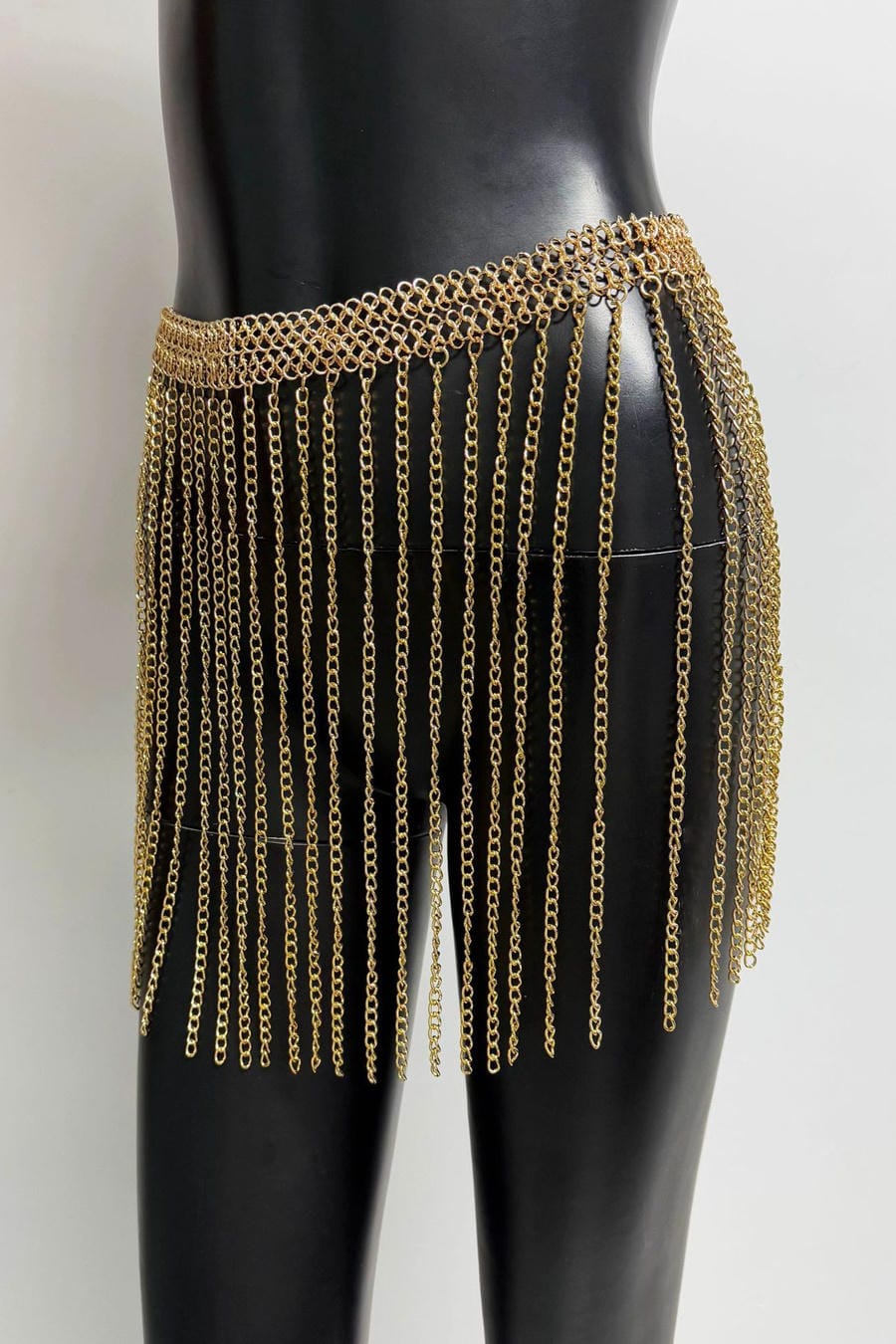 Gold Chain Fringe Waist Belt