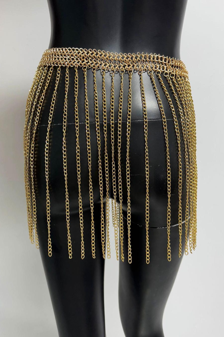 Gold Chain Fringe Waist Belt