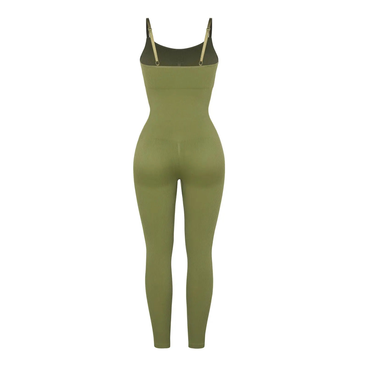 Classic Sage Ribbed Shaping Full Jumpsuit CocoLolos