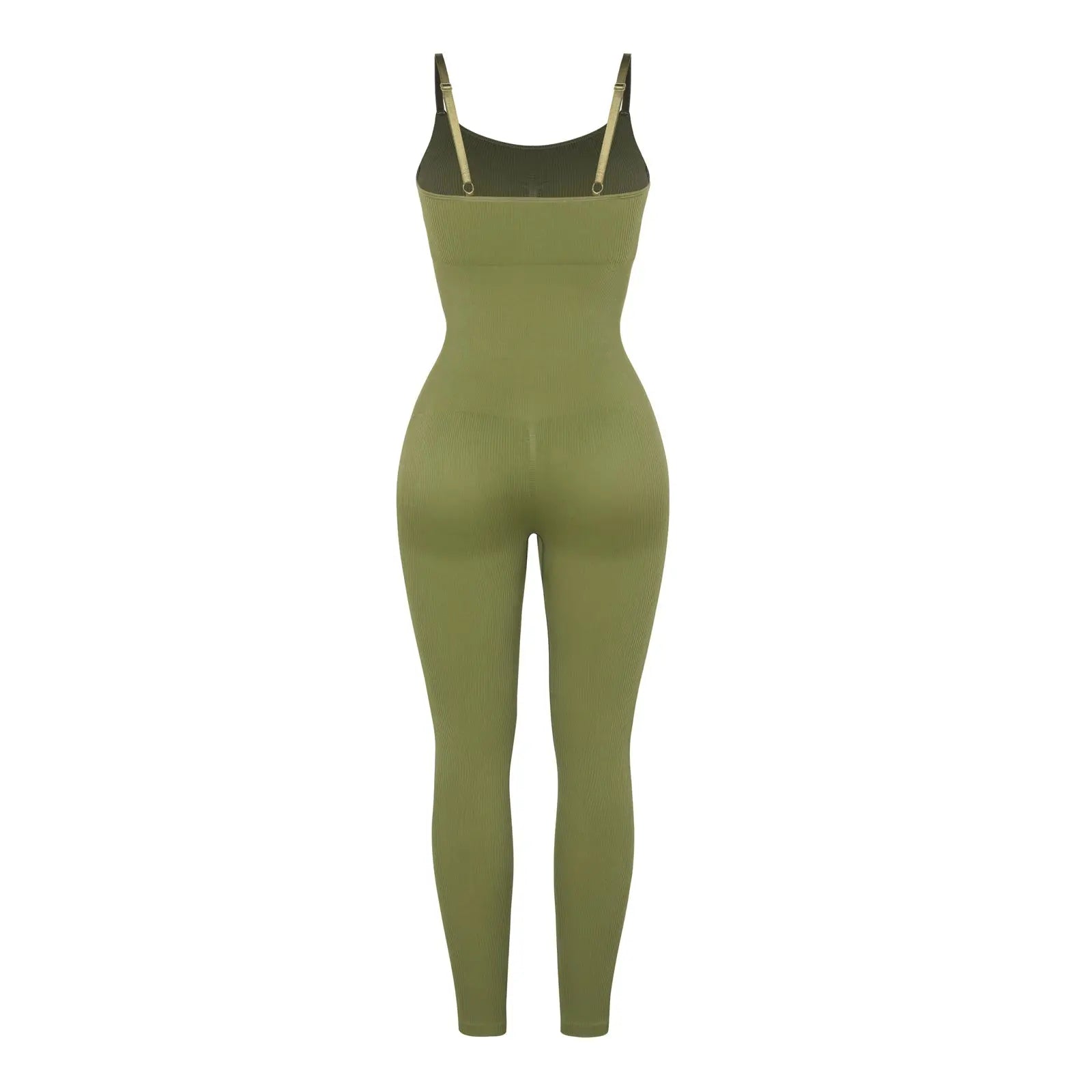 Classic Sage Ribbed Shaping Full Jumpsuit CocoLolos