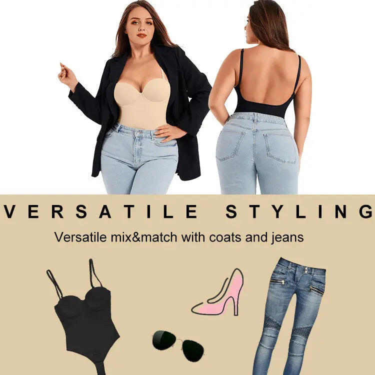 Classic Black Underwire Bustier Shaping Bodysuit CocoLolos