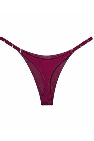 Wine Red Low-Rise Thong