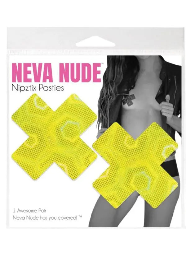 Neon Yellow Holographic X Factor Pasties Eldorado