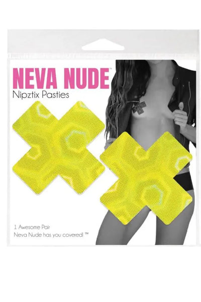 Neon Yellow Holographic X Factor Pasties Eldorado
