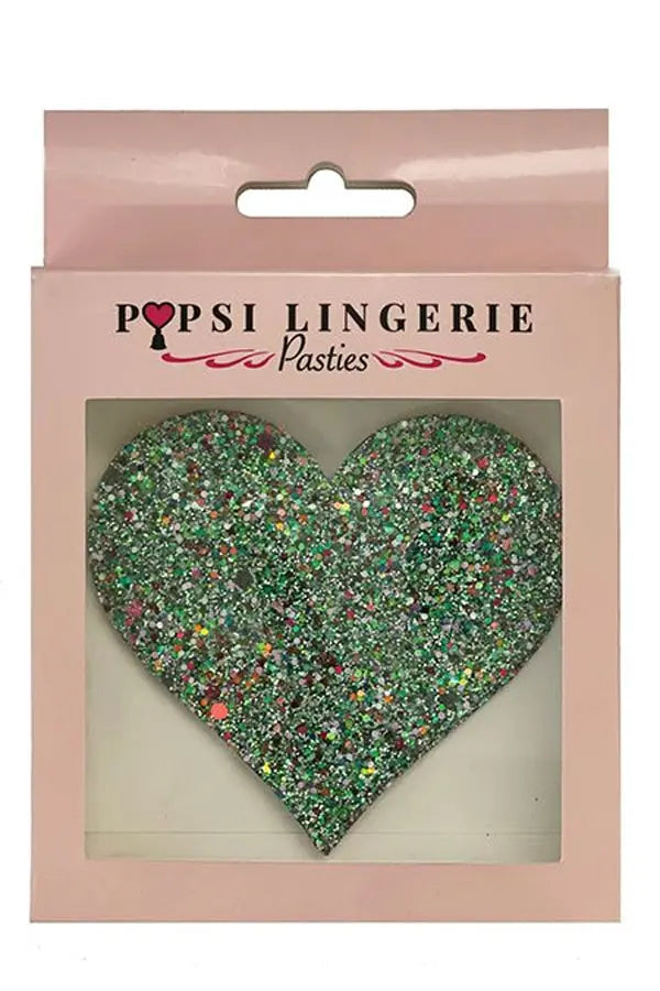 Glow in the Dark Glitter Heart Pasties Eldorado