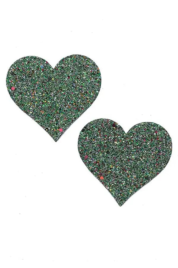 Glow in the Dark Glitter Heart Pasties Eldorado