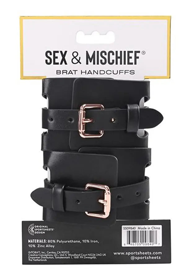 Black and Rose Gold Handcuff Restraints Eldorado