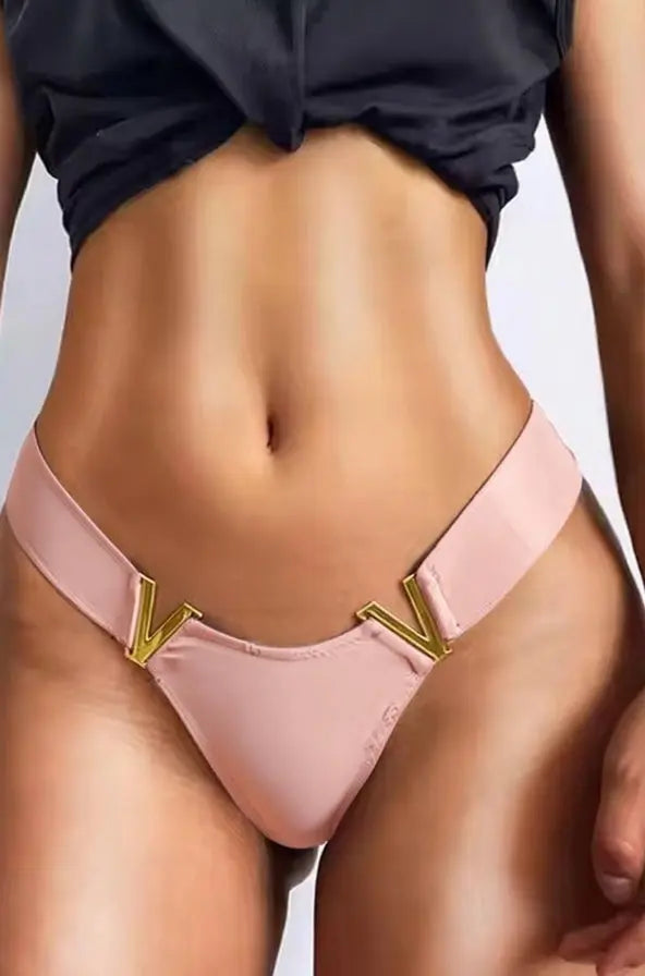 Pink Cheeky Cut Panty with V Shape FineToo