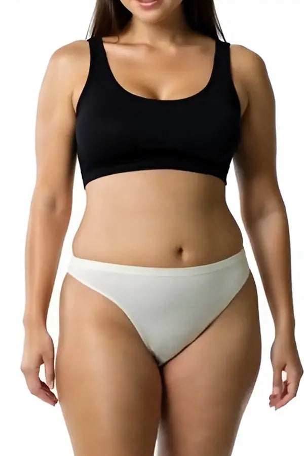 Plus Ivory Ladylike Thong Velvet Kitten