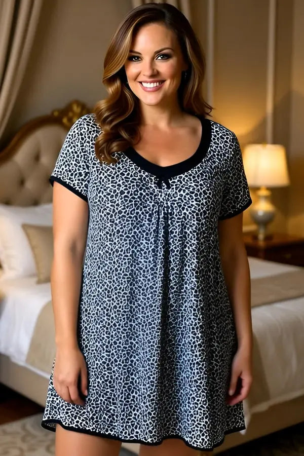 Plus Simply Me PJ Shirt Velvet Kitten