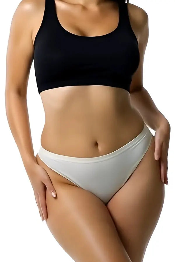 Plus Ivory Ladylike Thong Velvet Kitten