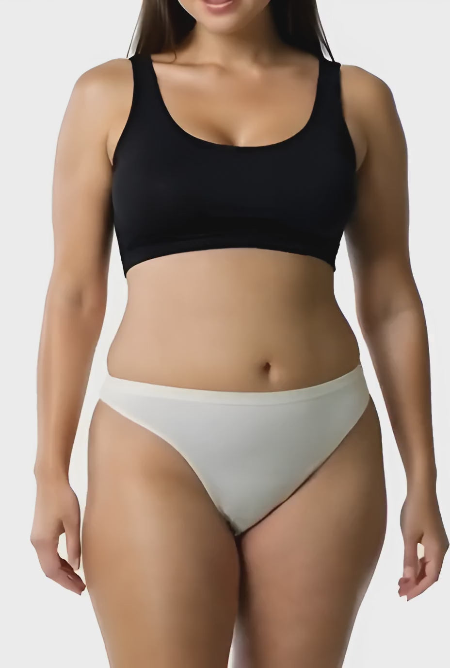 Plus Ivory Ladylike Thong