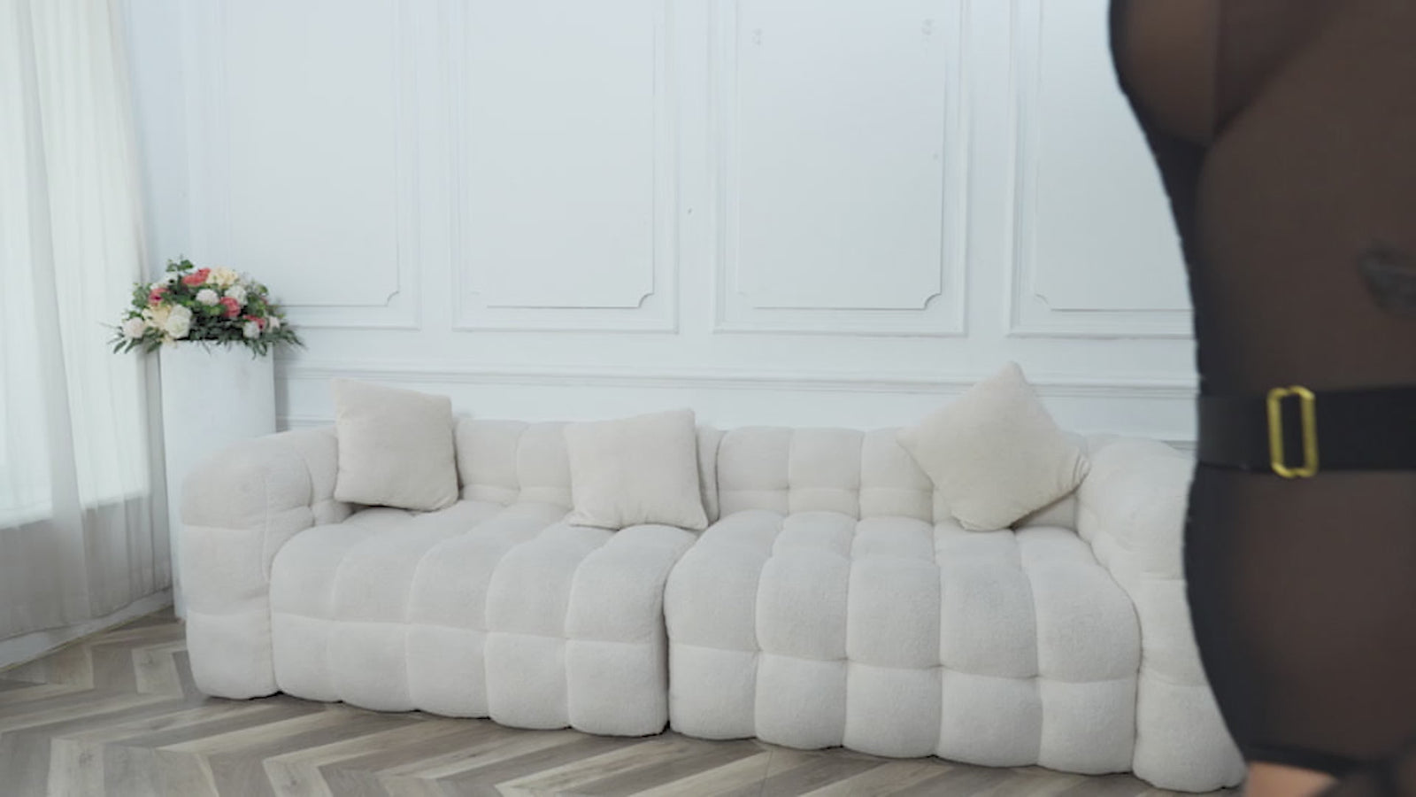 Sexy Black Mesh Bodysuit with Gloves