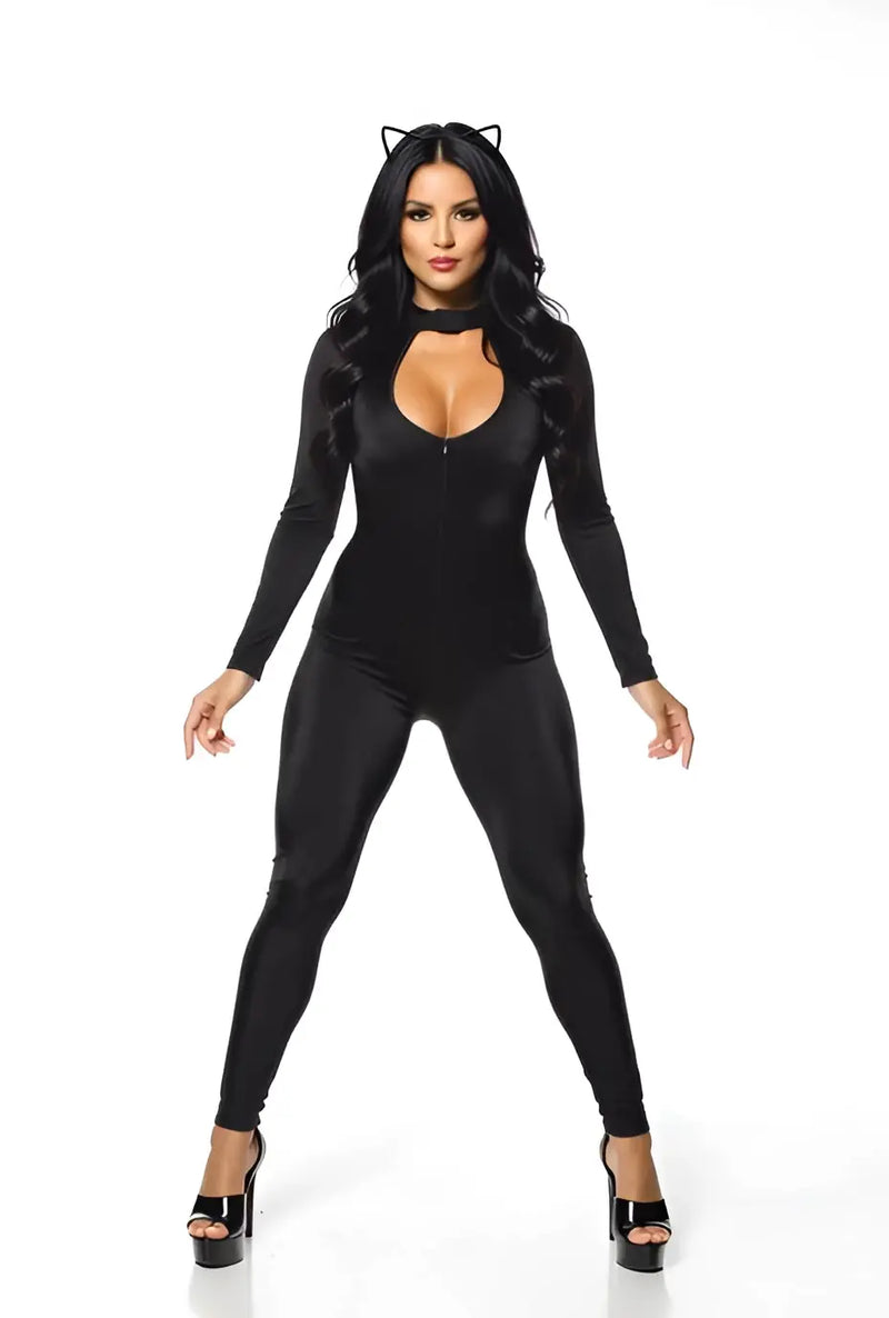 Black Wild Kitty Costume Velvet Kitten