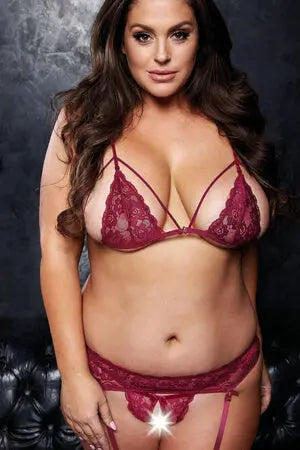 Queen Wine 3 PC Strappy Bra and Garter Set Baci Lingerie