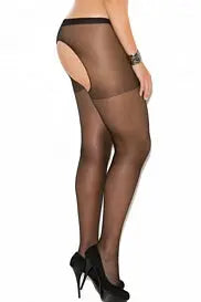 Sheer &amp; Sexy Crotchless Diva Pantyhose - LingerieDiva