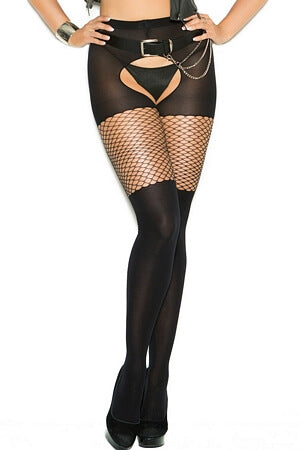 Queen Diamond Net Pantyhose - LingerieDiva