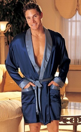 Elegant Two-Tone Charmeuse Uni-Sex Robe