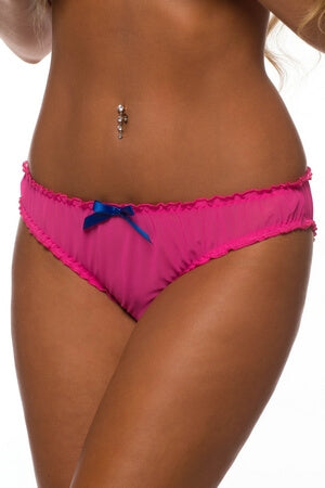 Pink Ruched Rene Ruffle Panty - LingerieDiva