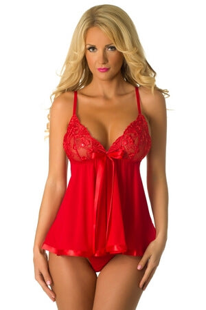 Red Sinsational Babydoll - LingerieDiva