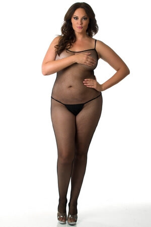 Plus Small Talk Crotchless Bodystocking - LingerieDiva