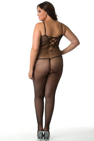 Plus Small Talk Crotchless Bodystocking - LingerieDiva