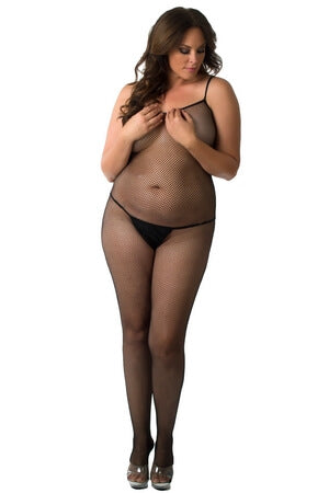 Plus Small Talk Crotchless Bodystocking - LingerieDiva