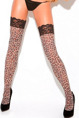 Leopard Thigh Highs - LingerieDiva