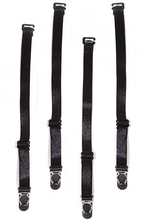 Black Essential Garter Straps - LingerieDiva