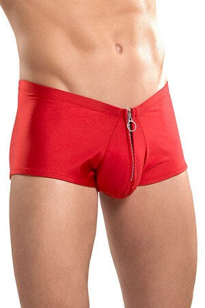 Mens Red Zipper Brief - LingerieDiva