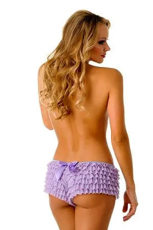 Plum Ruffle Truffle Boyshort - LingerieDiva