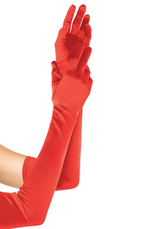 Extra Long Satin Gloves - LingerieDiva