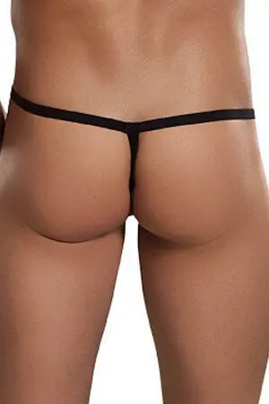Mens Black Silk G-String - LingerieDiva