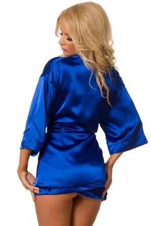 Blue Midnight Romance Robe Set - LingerieDiva