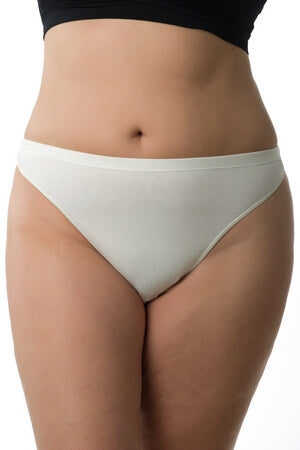 Plus Ivory Ladylike Thong - LingerieDiva